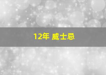 12年 威士忌